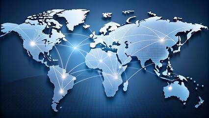 Naklejka premium Abstract Cargo Network: A Tapestry of Global Trade AI generated