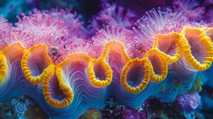 Abstract nature patterns in vibrant colors 