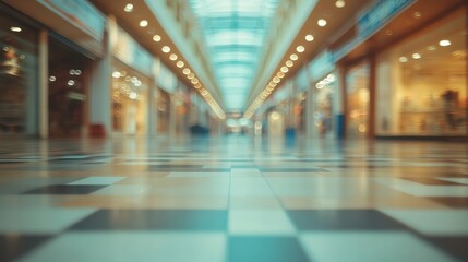 Fototapeta premium Empty shopping mall 