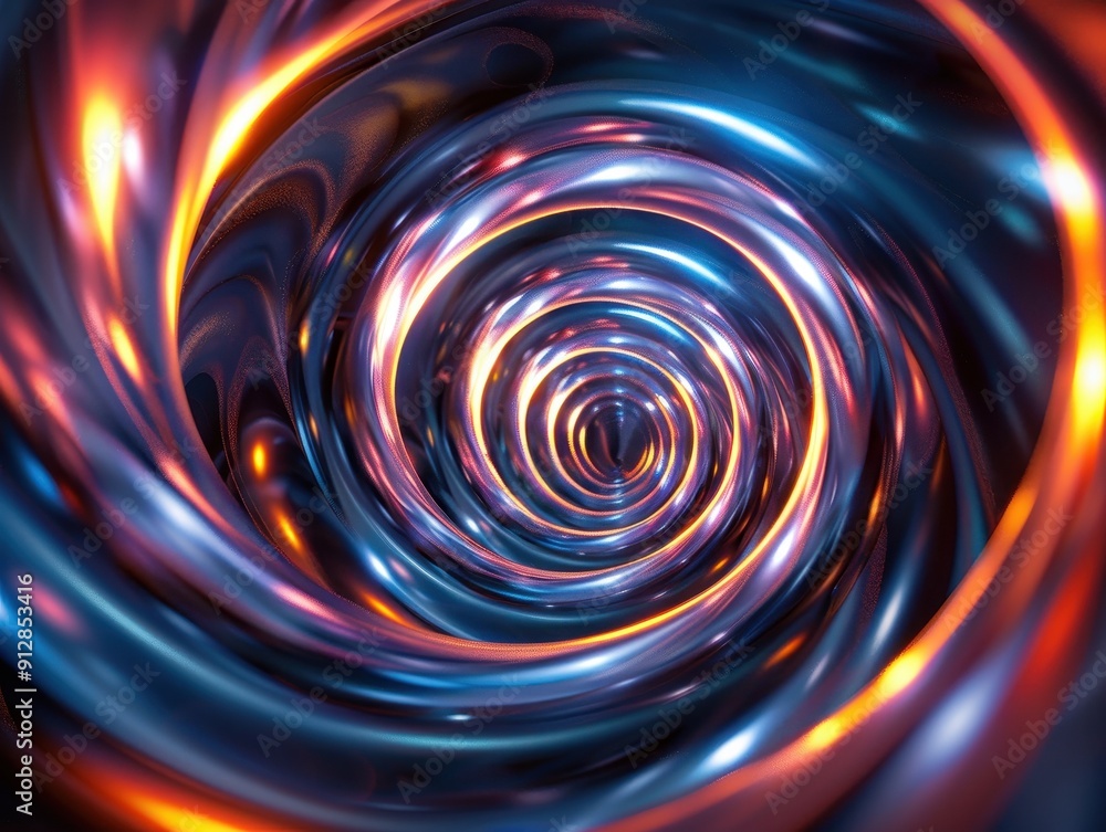 Aufkleber a stunning spiral of vibrant colors and light, creating a mesmerizing abstract tunnel effect in a di