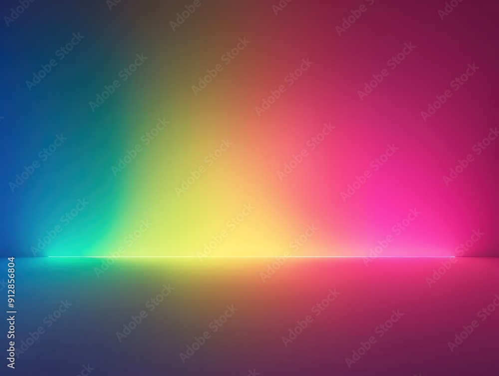 Poster a vibrant abstract background showcasing a smooth gradient of colorful lights in various hues, perfe