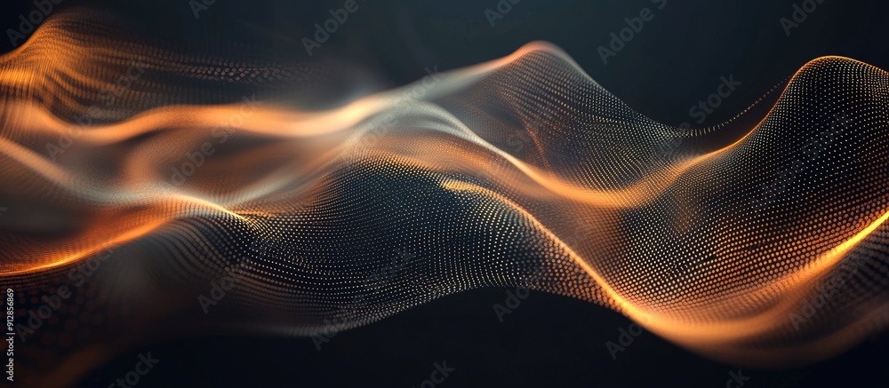 Poster stunning abstract wires on a dark backdrop contemporary tech inspired design element 3d rendered ima