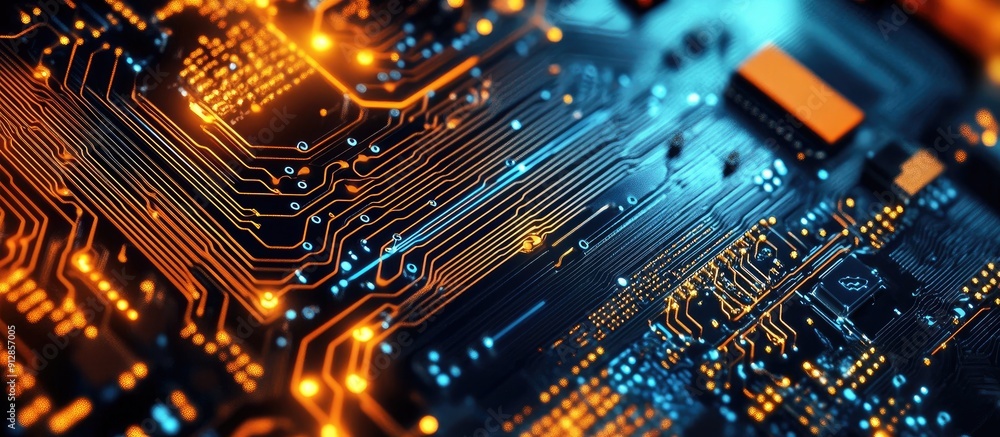 Poster essential printed circuit board pcb for electronic device assembly and circuit integration