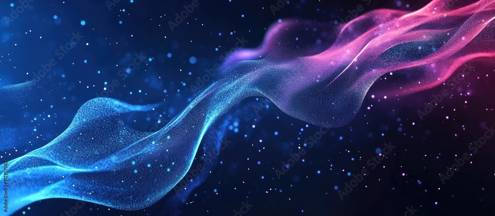 Aufkleber Dynamic Abstract Motion Background with Modern Technological Patterns and Blue Effects Design