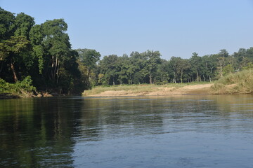 The East Rapti River in Chitwan, Nepal