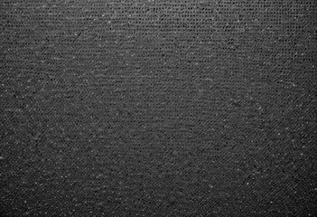 Grainy black and white image with a textured, dotted pattern across the entire frame 