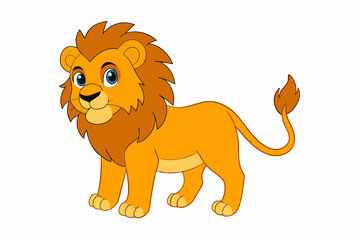 lion cartoon isolated on white