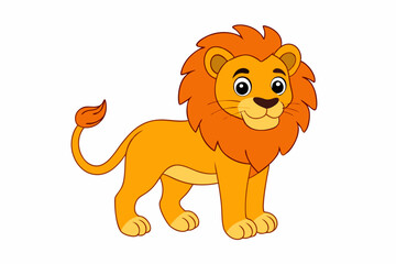 lion cartoon isolated on white