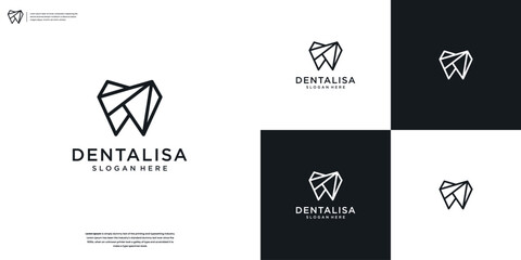Elegant dental logo design inspiration
