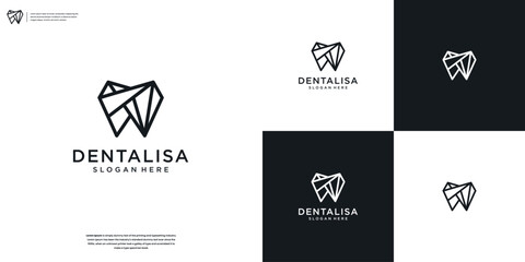 Abstract dental logo design template