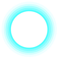 glow blue circles isolated on transparent background, png. Blue frame on blank with copy space for photo, texts, image, picture