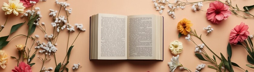 Floral elements for World Book Day celebration