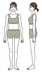 骨格診断　ナチュラル　イメージイラスト