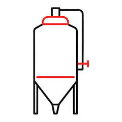 a fermentation vessel used in industrial processes vector art illustration,