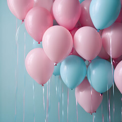 Ballon in pink and turqoise