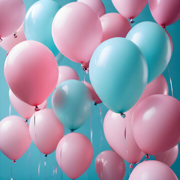 Ballon in pink and turqoise