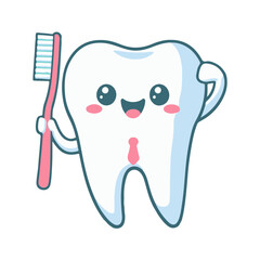 Cartoon dental care illustration 