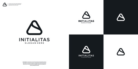 Modern and unique letter A logo design template