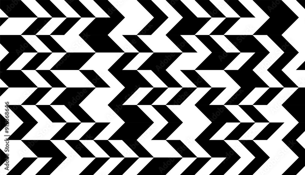 Poster black and white abstract geometric pattern. sharp texture for background and jersey design. fully ed