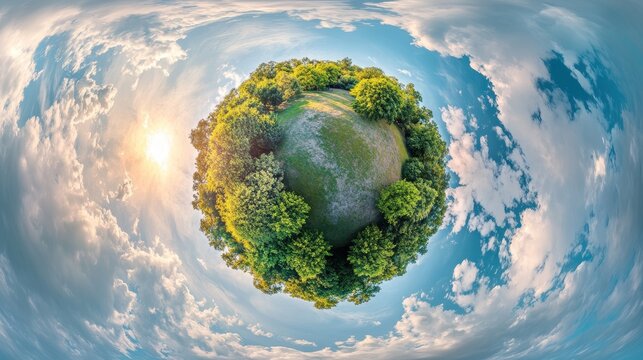 360 degree view of a verdant miniature world 