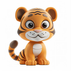 Obraz premium 3d render con of Tiger cartoon