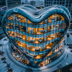 office shape of heart build