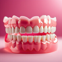 Close-up of a denture