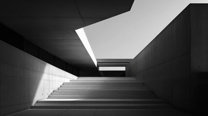 Obraz premium Minimalist Abstract Architecture at Dusk