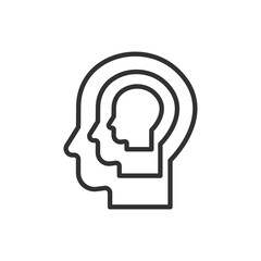 Super ego, in line design. Super ego, Id, Ego, Freudian theory, Psychology, Psychoanalysis, Personality on white background vector. Super ego editable stroke icon.