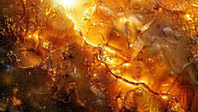 Golden Elixir. A mesmerizing blend of amber hues and intricate patterns, evoking a sense of mystery and allure.