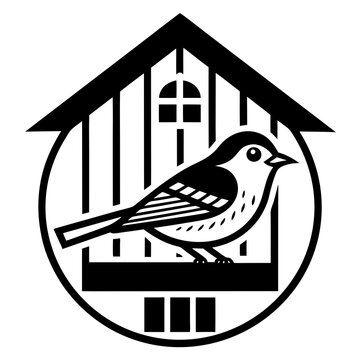 recommend clip art: Joyful Chirrup Sparrow Logo predominant vector 