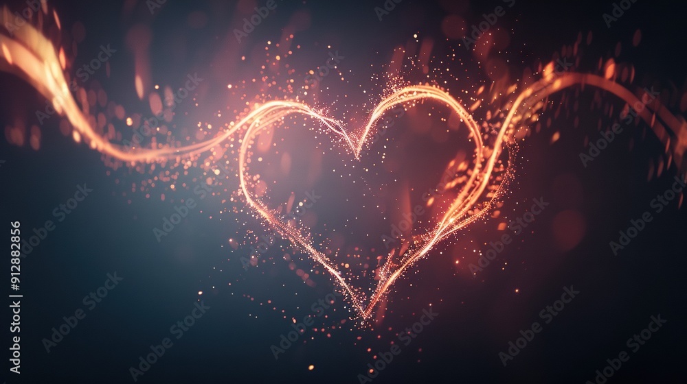 Poster a blurry image of a heart in the center of a blurred image of a heart in a blurred image