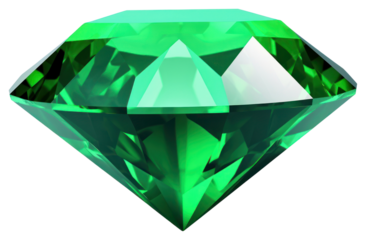 PNG  Brilliant green emerald gemstone illustration