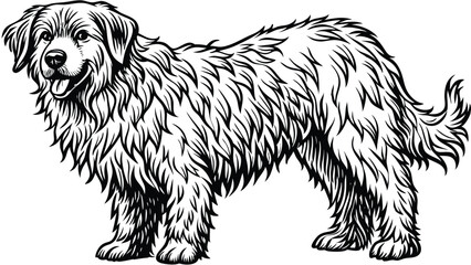 puppy dog on a white background silhouette vector illustration