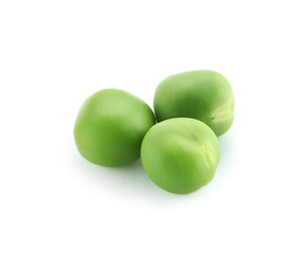 Fresh green peas isolated on white. Healthy product
