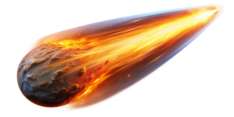 Isolated Meteor, Transparent Background