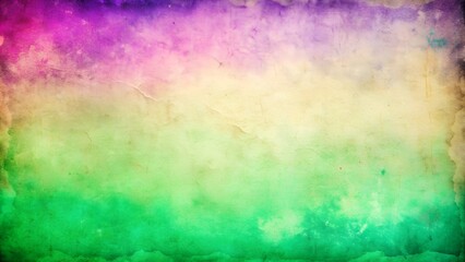 Obraz premium Vintage Gradient Background in Purple, Yellow, and Green with Grunge Texture