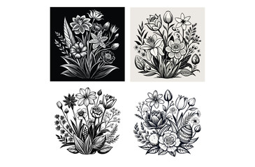 flower eps vector bundle 