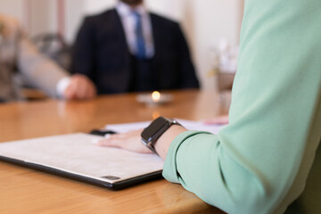 person signing contract