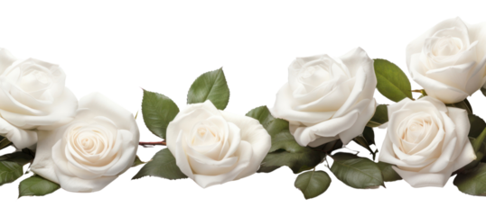 PNG White rose border flower blossom plant.