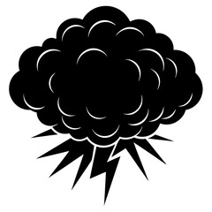 black and white cloud vector illustration
