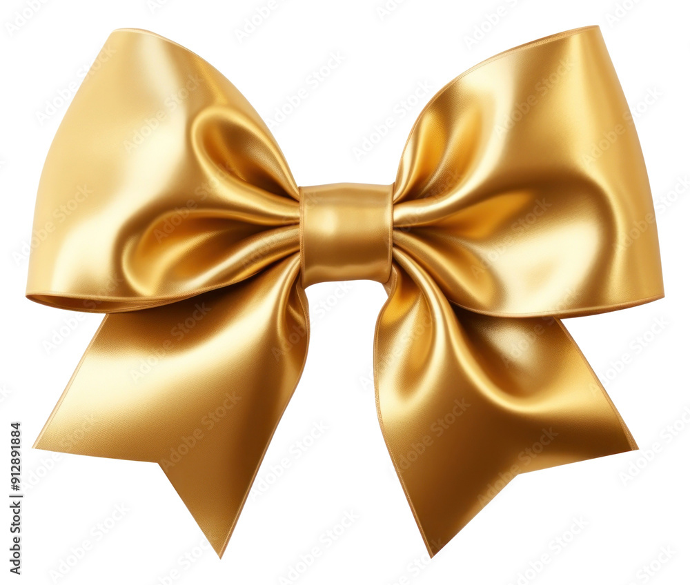 Wall mural png gold gift bow white background celebration accessories.