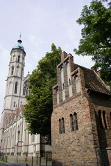 Fototapeta premium The Liberei, also called Liberey or Andreana, in Braunschweig is considered the oldest free-standing library building north of the Alps. Built between 1412 and 1422. Germany.