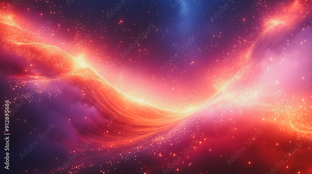 Poster futuristic abstract art with dynamic shapes and neon colors.