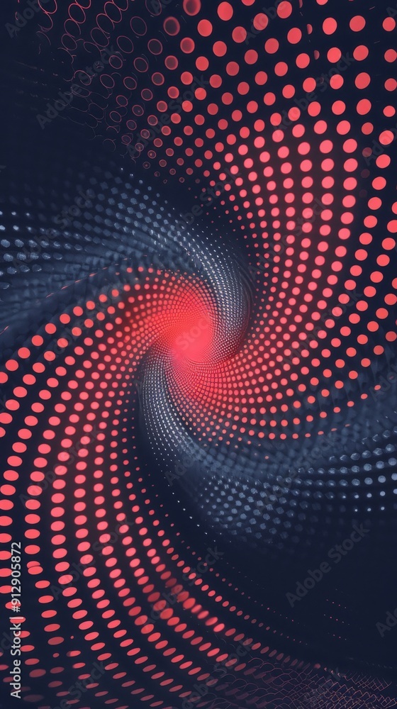 Aufkleber abstract pattern of red dots in a spiral design
