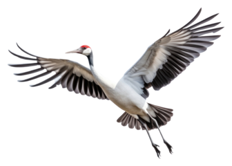 PNG Crane bird animal flying.