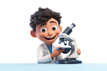 PNG Microscope cartoon face technology.