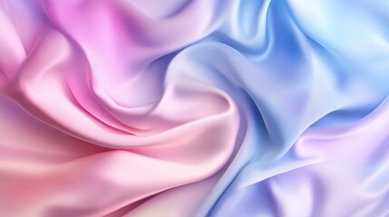 Fototapeta premium Elegant soft cloth in pastel colors flowing gracefully in the background with gentle folds and waves.