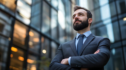 Business professional stressed about financial stability