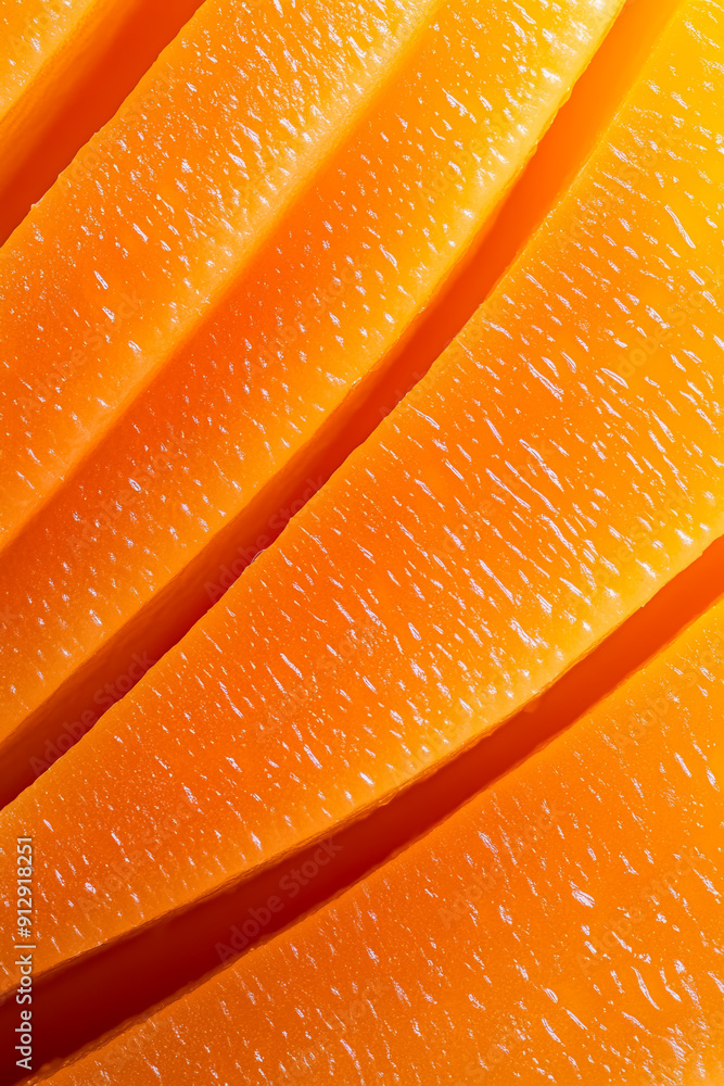 Sticker Close-up of juicy, vibrant orange segments, perfect for illustrating freshness, healthy eating, or celebrating summer